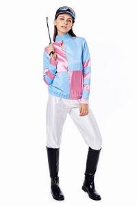 Womans Jockey Horse Racing Rider Ladies Uniform Fancy Dress Costume