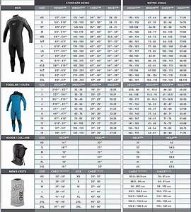 O 39 Neill Wetsuit Size Charts Coastal Sports