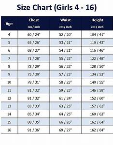 Girls Size Chart Schoolwear And Uniforms Couture School Couture