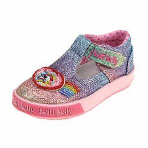 Lelli Rainbow Sparkle Girls Multi Glitter T Bar Shoe Size Eu Kids