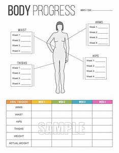 Body Progress Tracker Printable Body Measurements Tracker Etsy