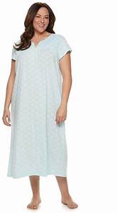 Plus Size Croft Barrow Smocked Long Nightgown Night Gown Plus