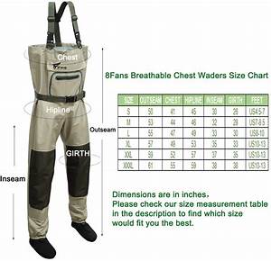 8fans Breathable 3 Layers X Back Chest Waders 8fans