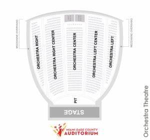 orchestra theatre seating map miami dade county auditorium