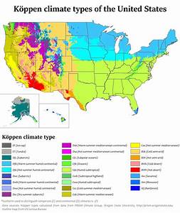 Köppen Climate Classification Map Of The United States 860 X Map