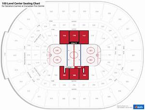 100 Level Center Canadian Tire Centre Hockey Seating Rateyourseats Com