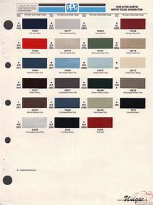 Aston Martin Paint Chart Color Reference