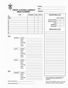 Boy Scout Duty Roster Template Beautiful Boy Scout Campout Planning
