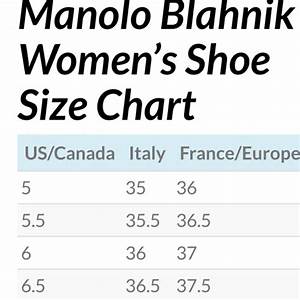 Manolo Blahnik Shoe Size Chart A Visual Reference Of Charts Chart Master