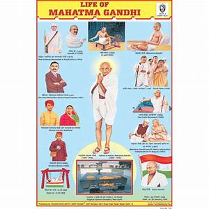 Life Of Mahatma Gandhi Size 24 X 36 Cms Chart No 57
