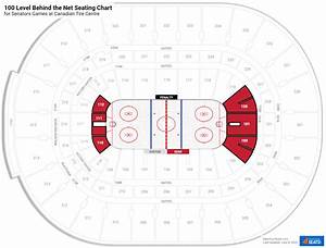 100 Level Behind The Net Canadian Tire Centre Hockey Seating