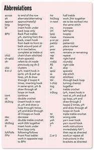 Crochet Abbreviations Charts And Crochet On Pinterest