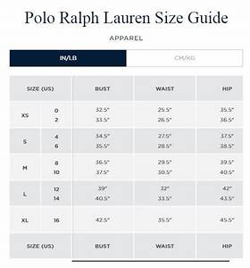 Ralph Tee Shirt Size Chart