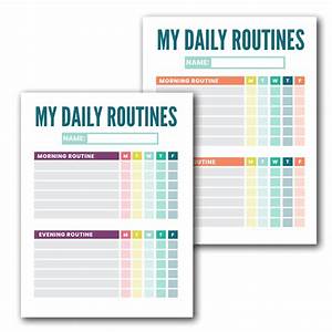 Free Printable Kid S Daily Routine Chart Template The Incremental Mama