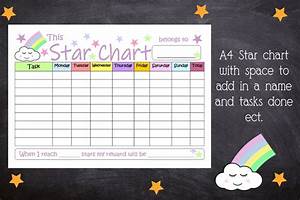 Star Reward Chart For Kids Printable Star Chart With Etsy New Zealand