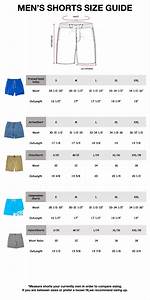 Men 39 S Shorts Size Chart Islandhaze