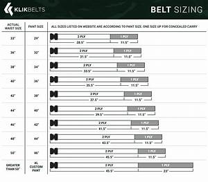 Belt Sizing Guide Determine Your Belt Size Klik Belts