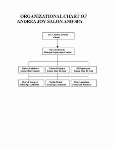 Organizational Chart Of Andrea Joy Salon And Spa