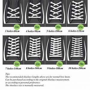 Shoelace Length Chart Rare Shoelaces