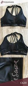 La Senza Black Sports Bra Size Medium Button Shirt Women Fashion