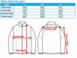 Jacket Outwear Size Chart Sg