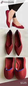 Rothys Size 7 5 Chili Red Point Flat Shoes Pointed Flats Shoes