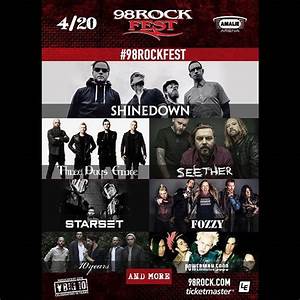 98 Rockfest Lineup Shinedown Three Days Grace Seether More Coming To