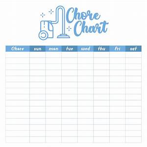 Printable Blank Chore Chart Template For Your Needs