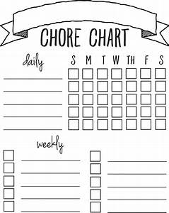Diy Printable Chore Chart From Allowance Chart Template Chore Chart