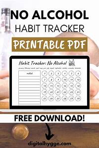 Alcohol Habit Tracker Free Printable Pdf Alcohol Habit Tracker