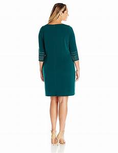  Howard Women 39 S Plus Size 3 4 Sleeve Shift Dress Click Image