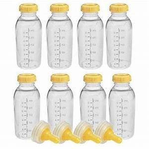 Medela Breastmilk Collection Storage Feeding Bottle With Lids 8 Pack 8