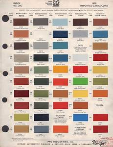 Ford Capri Paint Chart Color Reference