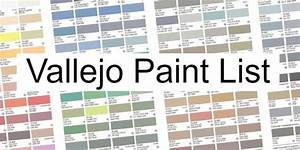 Vallejo Paint List Codes Wargamer Painter Blog