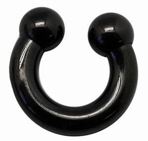 Body Jewelry Glossy Black Horseshoe Septum Ring 5 Mm 4 Gauge 1