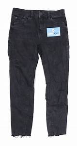 Womens Bershka Black Denim Jeans Size 8 L24 In 2020 Black Denim Jeans
