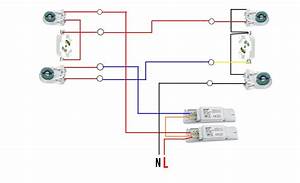 Parallel Wiring Diagram Two Fluorescent Light Fixtures