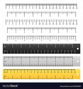 Measuring Rulers School Ruler Metric Scale Vector Image