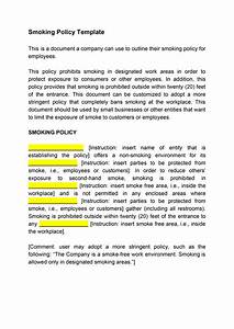 workplace smoking policy template