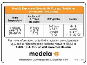 Helpful Milk Storage Chart From Medela Basics