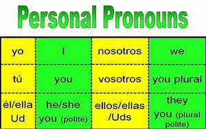 pin by lyndsie brouns on spanish personal pronouns spanish