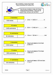 Measurement Bar Modelling Measuring And Time Worksheets For Year 4