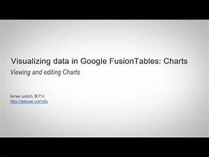 Visualizing Data In Google Fusion Tables Charts Youtube