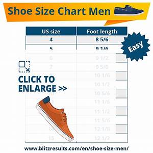Shoes Size Chart Men Women Leather Shoes