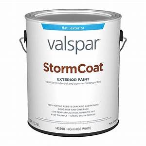 Valspar Storm Coat Flat White Exterior Paint 1 Gallon In The