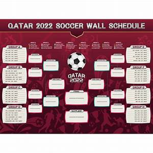 Buy Qatar 2022 World Soccer Game Wall Chart Schedule Soccer Matches