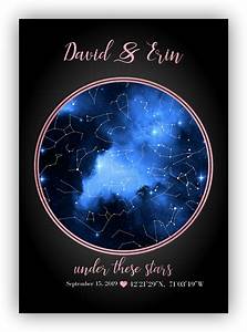 Custom Star Map Constellation Chart Digital Download Map Of The