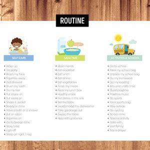 To Do Chart For Kids Daily Routine Printable Chart Cards Etsy