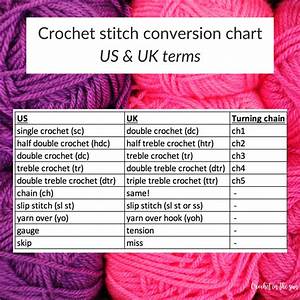 Free Crochet Stitch Conversion Chart Us And Uk Tips On How To Crochet