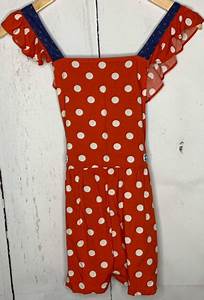 Matilda Girl Size 8 Eight Red Polka Dot Most Magical Day Romper